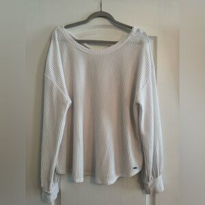 hollister white oversized sweater